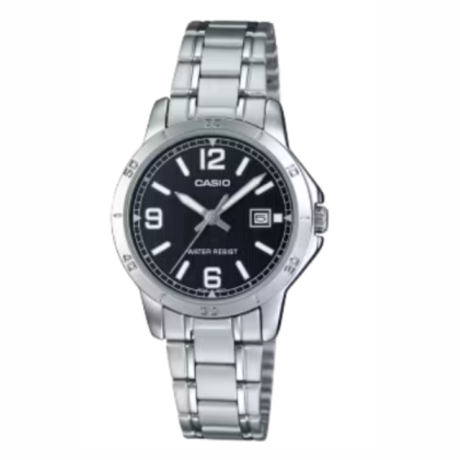 Casio LTP-V004D-1B2UDF Analog Quartz Silver Stainless Women's Watch